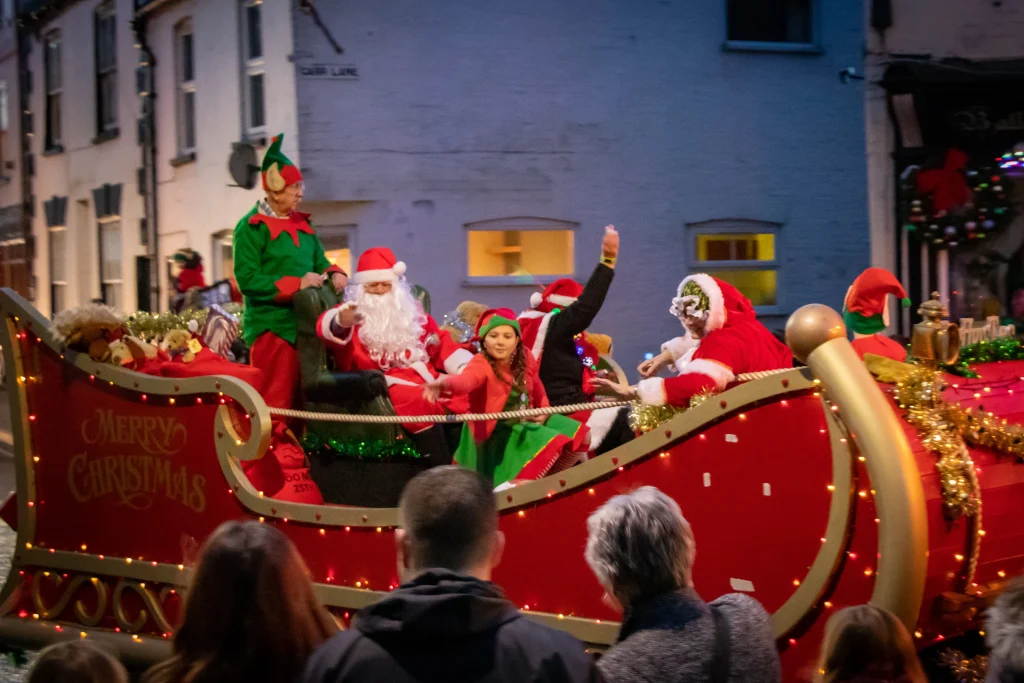 Alford Christmas Spectacular 2019 Santa Arriving In The Market Place