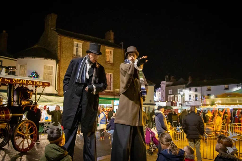 Alford Christmas Spectacular 2019 Stilt Walkers